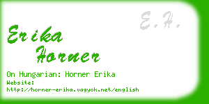 erika horner business card